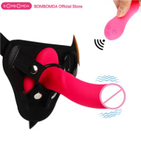 Strap On Dildo Vibrator Dildo Belt for Woman Lesbian Vibrating Panties Sex Toy for Couple Remote Control Vibrator Intimate Goods