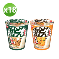 【NISSIN 日清】咚兵衛杯裝烏龍麵 18杯組 杯麵(日式油豆腐/天婦羅 日清泡麵)