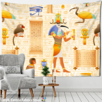 Egyptian Culture Tapestry Wall Hanging Retro Psychedelic Witchcraft Mystery Bedroom Art Hippie Home Decor