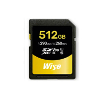 【Wise 裕拓】512GB SDXC UHS-II V90 高速記憶卡(公司貨)