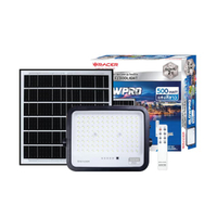 โคมฟลัดไลท์โซลาร์เซลล์ LED 500W Daylight รุ่น GLOWPRO 500W/65K (แพ็ก 2 ชิ้น) สีดำ