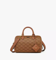MCM Mcm Medium Ella Boston Bag In Lauretos Cognac