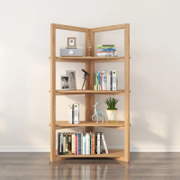 Organizer Collect Book Shelf Wood Shelving Magazine Racks Floor Books Shelves Display Estante Para Livros Furniture Living Room