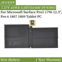 New 7.57V 45Wh/5940mAh G3HTA038H DYNM02 Laptop Battery for Microsoft Surface Pro 5 1796 Series Tablet