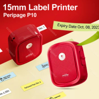Portable Label Printer Red Color Sticker Wireless Maker Labeller Bluetooth for Andoid iOS Notes Date Name Peripage Print P10 New