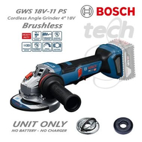 Mesin Gerinda Baterai Cordless Angle Grinder 4" Bosch GWS 18V-11 PS - Unit Only