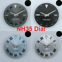 28.5mm NH35 dial Roma dial Ice blue/Green luminous S dial fit NH35 NH36 movements watch accessories