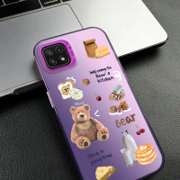 เคสโทรศัพท์สำหรับ Samsung A22 5G F42 5G A22S 5G หมี กึ่งโปร่งใส บางเฉียบ ฝ้า