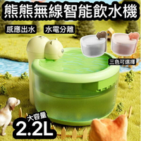 『台灣x現貨秒出』熊熊無線飲水機 貓咪飲水機 寵物飲水機 狗狗飲水機 貓喝水 寵物喝水