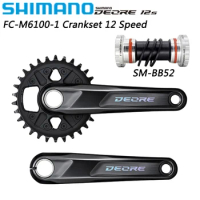 SHIMANO Deore FC-M6100-1 1X12S Speed Crankset 170/175mm 30/32T for Mountain Bike Crank BB52 Bottom MTB Bicycle Parts