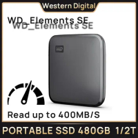 Western Digital Portable SSD Solid State Drive WD Elements SE USB3.0 400MB/s External SSD 480GB 1T 2T for PS5 Laptop Computer PC
