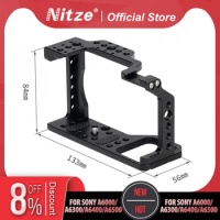 Nitze TP-A6 Camera Cage for Sony a6000/a6300/a6400/a6500 Camera with Cold Shoe