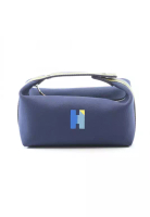 Hermès Pre-Loved Hermès Bride-a-Brac PM H Pavilion Marine Handbag canvas dark blue multicolor silver