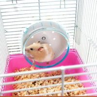 Small Pets Guinea Pig Hamster Wheel Running Sports Round Wheel Hamster Cage Accessories Gerbil Exercise Wheel for Animal Pet Toy