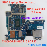 For Dell 5285 Laptop Motherboard CPU i5-7300U SR340 Mainboard LA-D891P CN-06DR15 06DR15 6DR15 100% Test OK