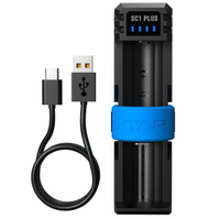 XTAR【日本代購】SC1 Plus 26800電池充電器3A快速充電Type-C輸入186502170026650 單1號(D型電池)支援1.2V鎳氫