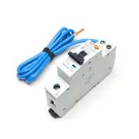 6A 10A 16A 20A 25A 32A 40A 1P+N10ma 30ma 100ma 300mA RCBO Breaker ELCB Residual Current Circuit with cable