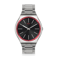 Swatch Skin Irony 超薄金屬系列手錶 RED GRAPHITE (42mm) 男錶 女錶