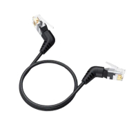 【ＭoZuo】Cat.6a 10Gbps極速 可旋轉彎頭電競網路線 黑 2米