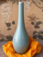 日本回流瓷器帶款 青瓷花瓶 花器 花插  瓷瓶材質采用高麗青