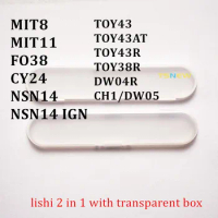 Lishi 2 in 1 2in1 Tool MIT8 MIT11 FO38 CY24 NSN14 TOY43 TOY43AT TOY43R TOY38R DWO4R DOW5 CH1 locksmith tool