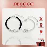 Vòng tay đôi nam nữ Decoco Eternal hai vòng tròn đan vào nhau ( kèm Túi giấy + Hộp + Thiệp )