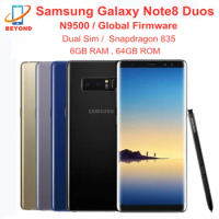 Samsung Galaxy Note8 Dual Sim N9500 Note 8 Duos 6.3" 6GB ROM 64GB Octa Core Snapdragon NFC Original 4G
