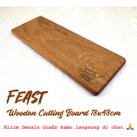 FREE GRAFIR Talenan Besar 18x48cm Kayu Mahoni / Wooden Board - [FEAST]