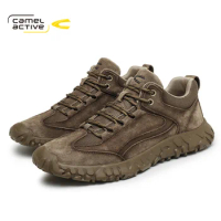 Camel Active Men Outdoor Sneakers Lace-up Autumn New Breathable Man Genuine Leather Men's Trend Casual Shoes DQ120189
