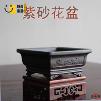 工廠直銷 【款店到店免運】紫砂神獸花盆 mini長方形花盆 多肉月季花盆 竹松柏盆景 紫砂小花盆 陽臺花盆 如意花盆特惠/工廠現貨直銷 全館折扣 售後保障 s546