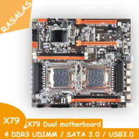 X79 Dual CPU motherboard ATX 4*DDR3 128GB LGA2011 USB3.0 SATA3.0 M.2 mainboard