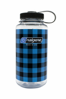 美國《Nalgene》專業水壺  1000cc寬嘴水壼 682020-0131 藍色格子 (限量版)