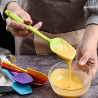 Silicone Baking Scraper Non Stick Cake Cream Butter Spatula Spoon Cooking Pastry Scraper Mixer Kitchen Tools