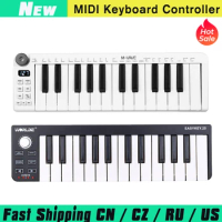 M-VAVE 25-Key MIDI Keyboard Controller Rechargeable MIDI Control Keyboard Mini Portable USB Keyboard Piano MIDI Controller