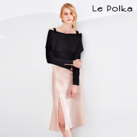 【Le Polka】絕美氣質緞面中長裙-女