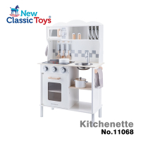 【荷蘭New Classic Toys】 聲光小主廚木製廚房玩具 (天使白-含配件12件) - 11068/木製玩具/廚房玩具/家家酒