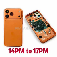 DIY 14pm 13pm 12pm 11pm hingga 17pm 14 Pro Max Style 17 Pro MAX Housing Kompatibel untuk Kaca Penutu