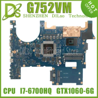 KEFU G752VS MAINboard For ASUS ROG G752V G752VSK G752VM Laptop Motherboard I7-6700HQ I7-6820HK I7-7700HQ I7-7820HK GTX1070/1060