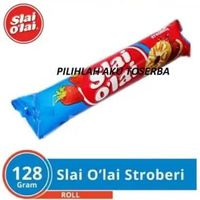 Biskuit Roma Slai Olai Strawberry Roll / Slai Olai Stroberi 128 gr