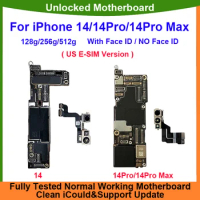 Tested Authentic Mainboard for iPhone 14 Pro Max Motherboard Unlocked 128g 256g 512g Clean iCloud US E-SIM Version Free Shipping