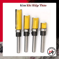 Mũi phay gỗ thẳng lấy nền có bi ngược soi bi dưới cốt bé 6mm Vàng MSTBD-V-TQ