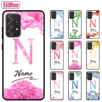 Custom Name Text Case For Vivo Y21 Y31 Y19 Y30 Y50 Y90 Y91C Y33S Y21S Y20 Y20S Y11S Y12S Y53S V21E iQOO Z5X V17 Neo Flower Cover