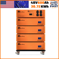 US Stock Cloudenergy 48V 600Ah LiFePO4 Stackable Battery Packs With 6000W Inverter 60A MPPT For Home Solar Energy Storage