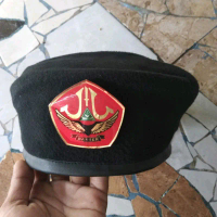 baret banser plus pin baret banser NU baret warna hitam
