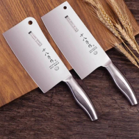 Shibazi Stainless Stee Kitchen Knife Chef Meat Fish Vegetables Slicer Chopping Professional Chinese Butcher Cleaver Tools