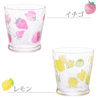 【WUZ 屋子】日本Aderia 清涼水果滴系列寬口玻璃杯275ml(飲料杯/果汁杯/牛奶杯/水杯/草莓/檸檬)