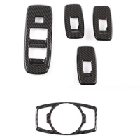 For Ford Ranger Everest 2015+ Car Window Lift Switch &amp; Headlight Switch Button Cover Trim Frame Decorator Accessories