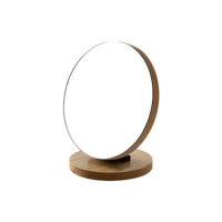 【zozo】橢圓木質化妝鏡-小號(桌上化妝鏡/木頭化妝鏡/化妝鏡子/梳妝鏡/鏡子)