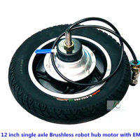 12 inch tyre single axle brushless gear power wheelchair robot motors with electromagnetic brake phub-12mp
