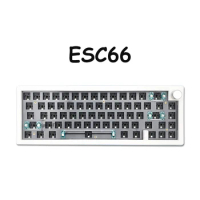 ESC66 Custom DIY Mechanical Keyboard Kit Hot-Swappable 3-mod Bluetooth 2.4G RGB Backlit Gasket Structure Wireless keyboard
